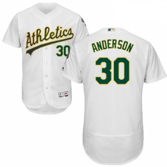Mens Majestic Oakland Athletics 30 Brett Anderson White Home Flex Base Authentic Collection MLB Jersey Mens Majestic Oakland Athletics 30 Brett Anderson White Home Flex Base Authentic Collection MLB Jersey