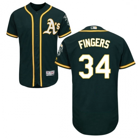 Mens Majestic Oakland Athletics 34 Rollie Fingers Green Alternate Flex Base Authentic Collection MLB Jersey Mens Majestic Oakland Athletics 34 Rollie Fingers Green Alternate Flex Base Authentic Collection MLB Jersey