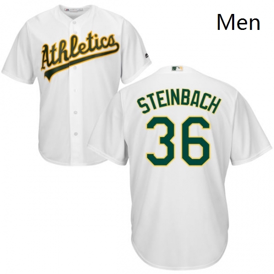 Mens Majestic Oakland Athletics 36 Terry Steinbach Replica White Home Cool Base MLB Jersey Mens Majestic Oakland Athletics 36 Terry Steinbach Replica White Home Cool Base MLB Jersey