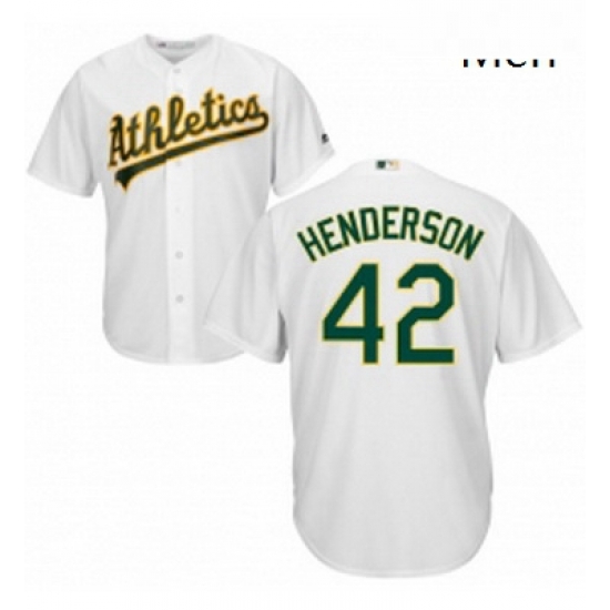 Mens Majestic Oakland Athletics 42 Dave Henderson Replica White Home Cool Base MLB Jersey Mens Majestic Oakland Athletics 42 Dave Henderson Replica White Home Cool Base MLB Jersey