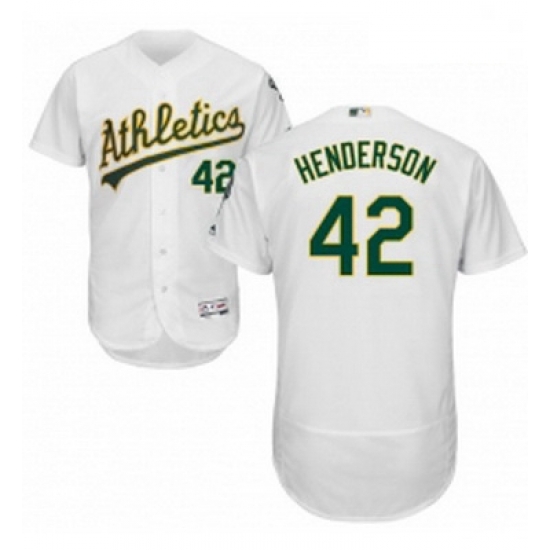 Mens Majestic Oakland Athletics 42 Dave Henderson White Home Flex Base Authentic Collection MLB Jersey Mens Majestic Oakland Athletics 42 Dave Henderson White Home Flex Base Authentic Collection MLB Jersey