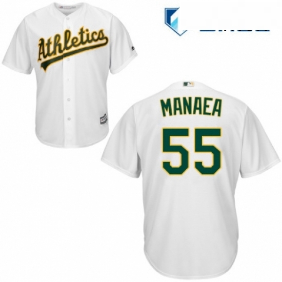 Mens Majestic Oakland Athletics 55 Sean Manaea Replica White Home Cool Base MLB Jersey Mens Majestic Oakland Athletics 55 Sean Manaea Replica White Home Cool Base MLB Jersey