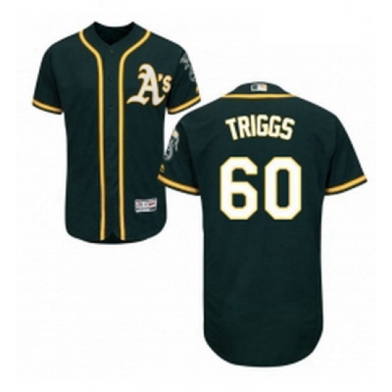 Mens Majestic Oakland Athletics 60 Andrew Triggs Green Flexbase Authentic Collection MLB Jersey Mens Majestic Oakland Athletics 60 Andrew Triggs Green Flexbase Authentic Collection MLB Jersey