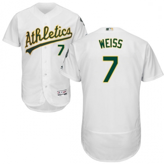 Mens Majestic Oakland Athletics 7 Walt Weiss White Home Flex Base Authentic Collection MLB Jersey Mens Majestic Oakland Athletics 7 Walt Weiss White Home Flex Base Authentic Collection MLB Jersey