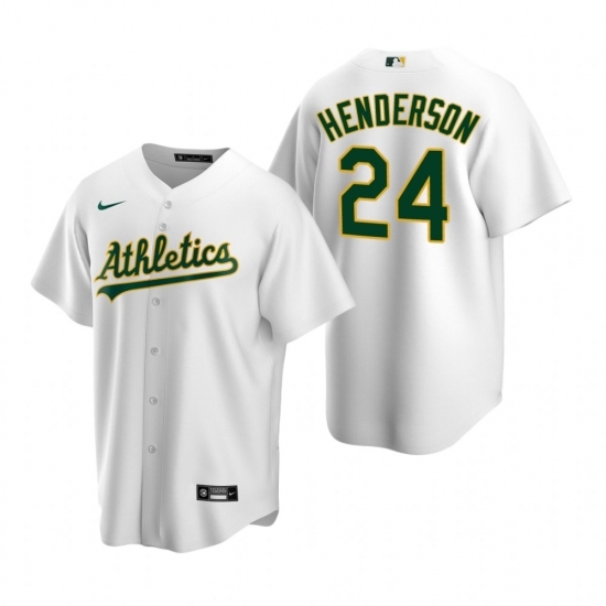 Mens Nike Oakland Athletics 24 Rickey Henderson White Home Stitched Baseball Jerse Mens Nike Oakland Athletics 24 Rickey Henderson White Home Stitched Baseball Jerse
