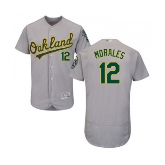 Mens Oakland Athletics 12 Kendrys Morales Grey Road Flex Base Authentic Collection Baseball Jersey Mens Oakland Athletics 12 Kendrys Morales Grey Road Flex Base Authentic Collection Baseball Jersey