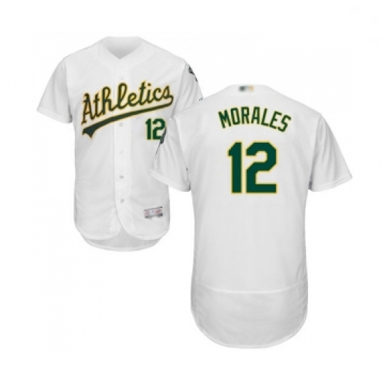 Mens Oakland Athletics 12 Kendrys Morales White Home Flex Base Authentic Collection Baseball Jersey Mens Oakland Athletics 12 Kendrys Morales White Home Flex Base Authentic Collection Baseball Jersey