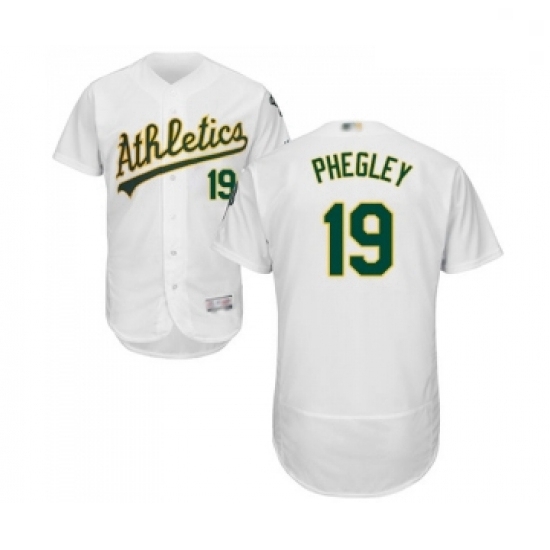Mens Oakland Athletics 19 Josh Phegley White Home Flex Base Authentic Collection Baseball Jersey Mens Oakland Athletics 19 Josh Phegley White Home Flex Base Authentic Collection Baseball Jersey