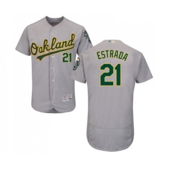 Mens Oakland Athletics 21 Marco Estrada Grey Road Flex Base Authentic Collection Baseball Jersey Mens Oakland Athletics 21 Marco Estrada Grey Road Flex Base Authentic Collection Baseball Jersey