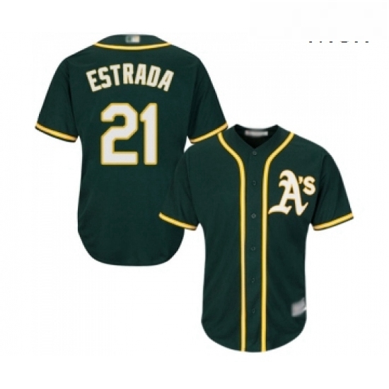 Mens Oakland Athletics 21 Marco Estrada Replica Green Alternate 1 Cool Base Baseball Jersey Mens Oakland Athletics 21 Marco Estrada Replica Green Alternate 1 Cool Base Baseball Jersey