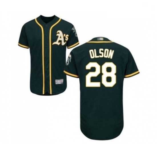 Mens Oakland Athletics 28 Matt Olson Green Alternate Flex Base Authentic Collection Baseball Jersey Mens Oakland Athletics 28 Matt Olson Green Alternate Flex Base Authentic Collection Baseball Jersey