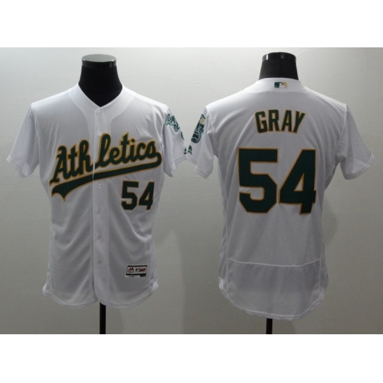 Men's Oakland Athletics #54 Sonny Gray White Flexbase Collection Stitched Baseball Jersey Men's Oakland Athletics #54 Sonny Gray White Flexbase Collection Stitched Baseball Jersey