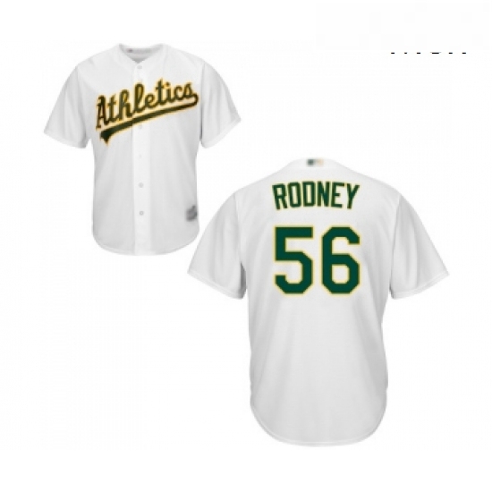 Mens Oakland Athletics 56 Fernando Rodney Replica White Home Cool Base Baseball Jersey Mens Oakland Athletics 56 Fernando Rodney Replica White Home Cool Base Baseball Jersey