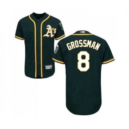 Mens Oakland Athletics 8 Robbie Grossman Green Alternate Flex Base Authentic Collection Baseball Jersey Mens Oakland Athletics 8 Robbie Grossman Green Alternate Flex Base Authentic Collection Baseball Jersey