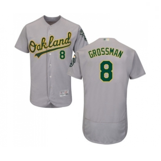 Mens Oakland Athletics 8 Robbie Grossman Grey Road Flex Base Authentic Collection Baseball Jersey Mens Oakland Athletics 8 Robbie Grossman Grey Road Flex Base Authentic Collection Baseball Jersey