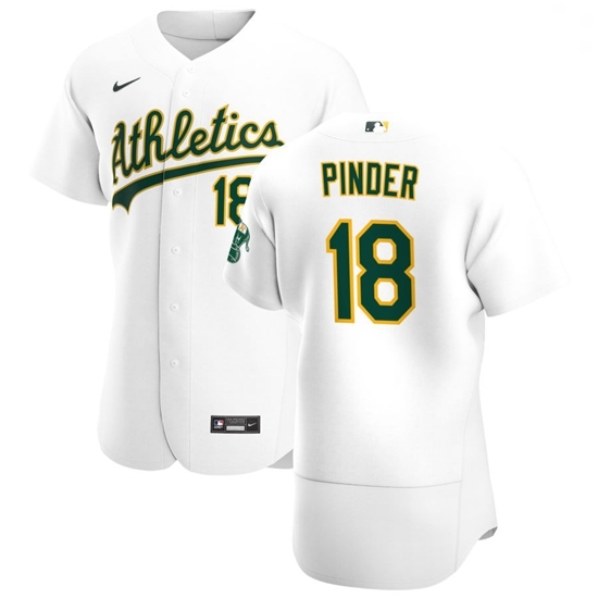 Oakland Athletics 18 Chad Pinder Men Nike White Home 2020 Authentic Player MLB Jersey Oakland Athletics 18 Chad Pinder Men Nike White Home 2020 Authentic Player MLB Jersey