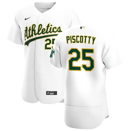 Oakland Athletics 25 Stephen Piscotty Men Nike White Home 2020 Authentic Player MLB Jersey Oakland Athletics 25 Stephen Piscotty Men Nike White Home 2020 Authentic Player MLB Jersey