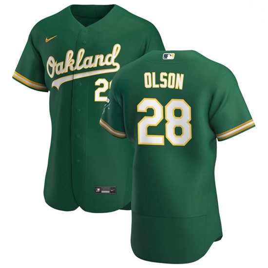 Oakland Athletics 28 Matt Olson Men Nike Kelly Green Alternate 2020 Authentic Player MLB Jersey Oakland Athletics 28 Matt Olson Men Nike Kelly Green Alternate 2020 Authentic Player MLB Jersey