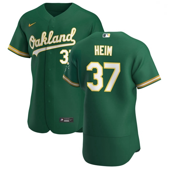 Oakland Athletics 37 Jonah Heim Men Nike Kelly Green Alternate 2020 Authentic Player MLB Jersey Oakland Athletics 37 Jonah Heim Men Nike Kelly Green Alternate 2020 Authentic Player MLB Jersey