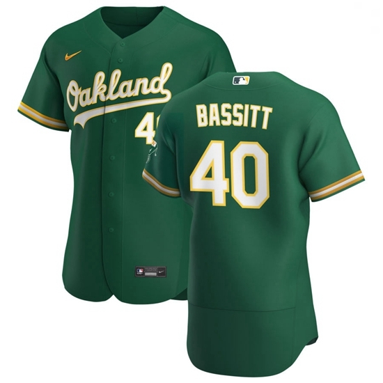 Oakland Athletics 40 Chris Bassitt Men Nike Kelly Green Alternate 2020 Authentic Player MLB Jersey Oakland Athletics 40 Chris Bassitt Men Nike Kelly Green Alternate 2020 Authentic Player MLB Jersey