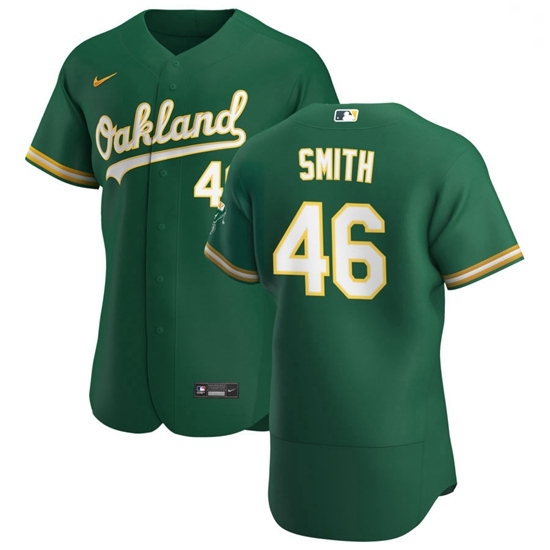 Oakland Athletics 46 Burch Smith Men Nike Kelly Green Alternate 2020 Authentic Player MLB Jersey Oakland Athletics 46 Burch Smith Men Nike Kelly Green Alternate 2020 Authentic Player MLB Jersey