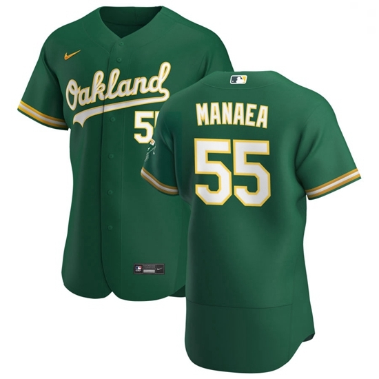 Oakland Athletics 55 Sean Manaea Men Nike Kelly Green Alternate 2020 Authentic Player MLB Jersey Oakland Athletics 55 Sean Manaea Men Nike Kelly Green Alternate 2020 Authentic Player MLB Jersey