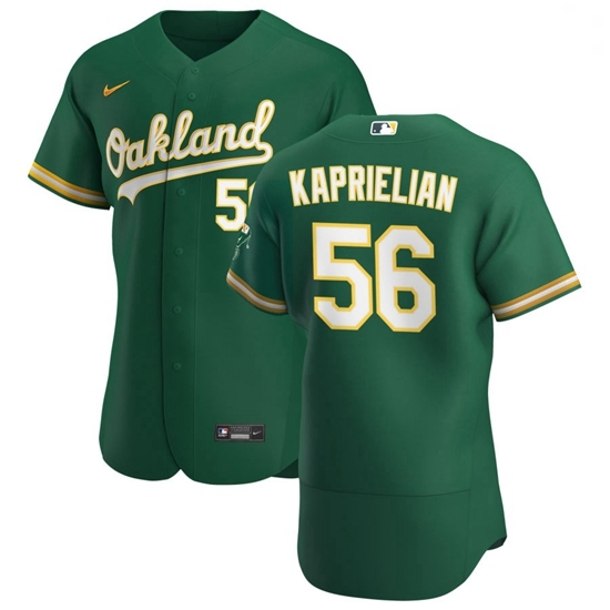 Oakland Athletics 56 James Kaprielian Men Nike Kelly Green Alternate 2020 Authentic Player MLB Jersey Oakland Athletics 56 James Kaprielian Men Nike Kelly Green Alternate 2020 Authentic Player MLB Jersey