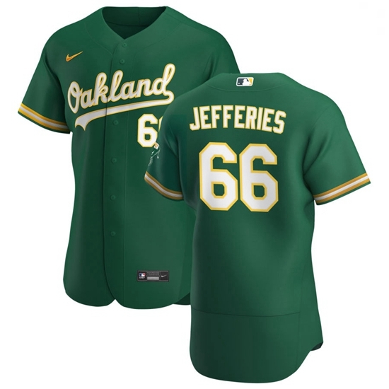 Oakland Athletics 66 Daulton Jefferies Men Nike Kelly Green Alternate 2020 Authentic Player MLB Jersey Oakland Athletics 66 Daulton Jefferies Men Nike Kelly Green Alternate 2020 Authentic Player MLB Jersey
