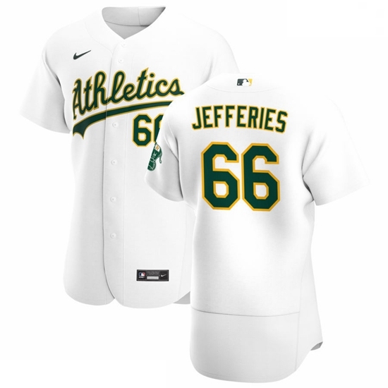Oakland Athletics 66 Daulton Jefferies Men Nike White Home 2020 Authentic Player MLB Jersey Oakland Athletics 66 Daulton Jefferies Men Nike White Home 2020 Authentic Player MLB Jersey