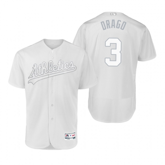 Oakland Athletics Dustin Garneau Drago White 2019 Players Weekend MLB Jersey Oakland Athletics Dustin Garneau Drago White 2019 Players Weekend MLB Jersey