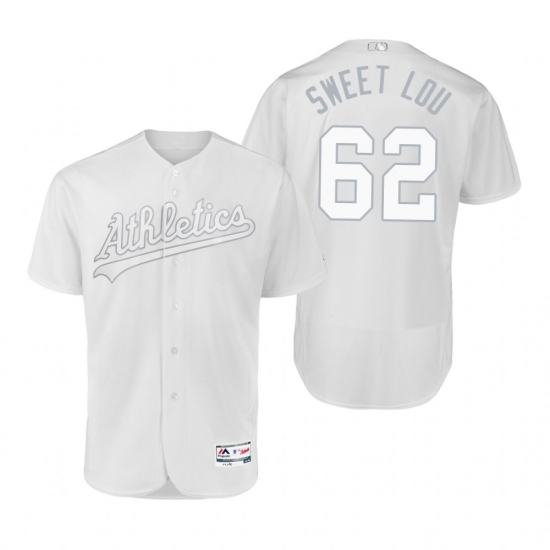 Oakland Athletics Lou Trivino Sweet Lou White 2019 Players Weekend MLB Jersey Oakland Athletics Lou Trivino Sweet Lou White 2019 Players Weekend MLB Jersey