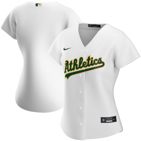 Oakland Athletics Nike Women Home 2020 MLB Team Jersey White Oakland Athletics Nike Women Home 2020 MLB Team Jersey White