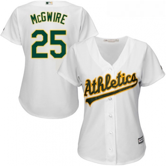 Womens Majestic Oakland Athletics 25 Mark McGwire Authentic White Home Cool Base MLB Jersey Womens Majestic Oakland Athletics 25 Mark McGwire Authentic White Home Cool Base MLB Jersey