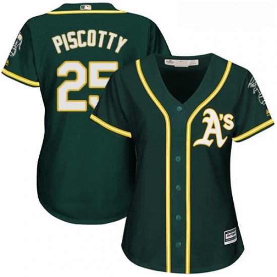 Womens Majestic Oakland Athletics 25 Stephen Piscotty Authentic Green Alternate 1 Cool Base MLB Jersey Womens Majestic Oakland Athletics 25 Stephen Piscotty Authentic Green Alternate 1 Cool Base MLB Jersey