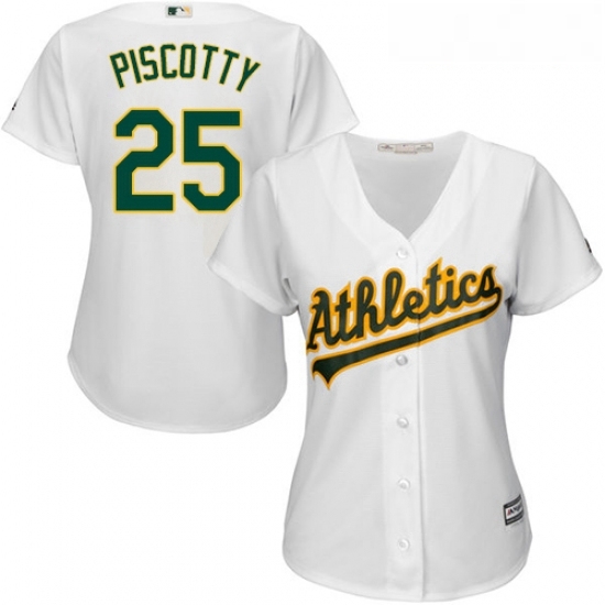 Womens Majestic Oakland Athletics 25 Stephen Piscotty Replica White Home Cool Base MLB Jersey Womens Majestic Oakland Athletics 25 Stephen Piscotty Replica White Home Cool Base MLB Jersey