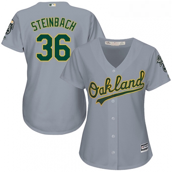 Womens Majestic Oakland Athletics 36 Terry Steinbach Replica Grey Road Cool Base MLB Jersey Womens Majestic Oakland Athletics 36 Terry Steinbach Replica Grey Road Cool Base MLB Jersey