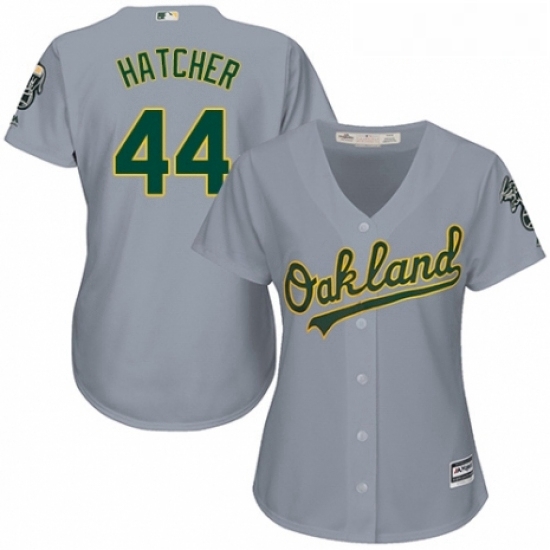 Womens Majestic Oakland Athletics 44 Chris Hatcher Authentic Grey Road Cool Base MLB Jersey Womens Majestic Oakland Athletics 44 Chris Hatcher Authentic Grey Road Cool Base MLB Jersey