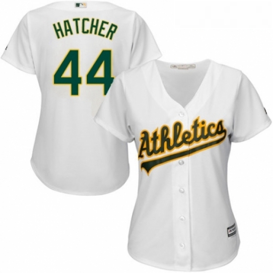 Womens Majestic Oakland Athletics 44 Chris Hatcher Replica White Home Cool Base MLB Jersey Womens Majestic Oakland Athletics 44 Chris Hatcher Replica White Home Cool Base MLB Jersey