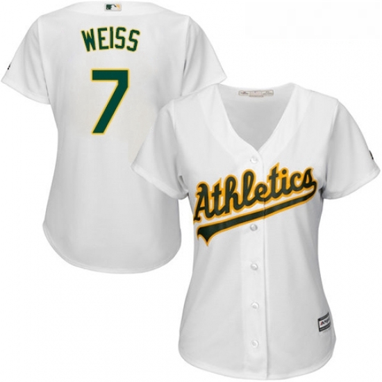 Womens Majestic Oakland Athletics 7 Walt Weiss Replica White Home Cool Base MLB Jersey Womens Majestic Oakland Athletics 7 Walt Weiss Replica White Home Cool Base MLB Jersey