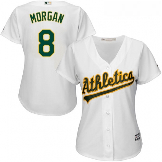 Womens Majestic Oakland Athletics 8 Joe Morgan Replica White Home Cool Base MLB Jersey Womens Majestic Oakland Athletics 8 Joe Morgan Replica White Home Cool Base MLB Jersey