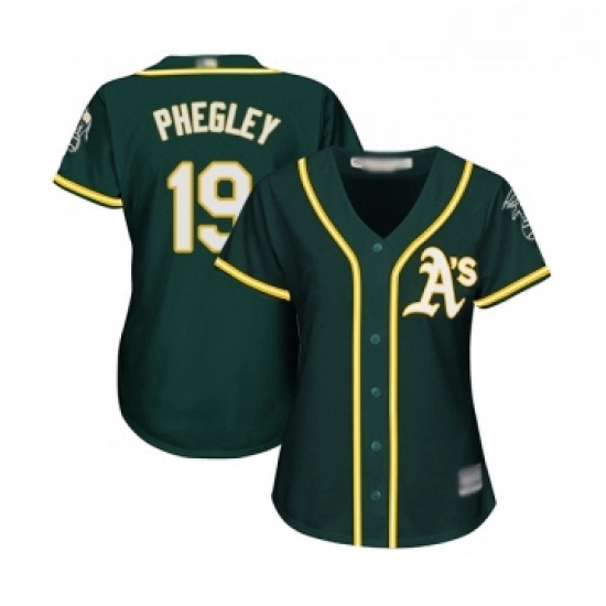 Womens Oakland Athletics 19 Josh Phegley Replica Green Alternate 1 Cool Base Baseball Jersey Womens Oakland Athletics 19 Josh Phegley Replica Green Alternate 1 Cool Base Baseball Jersey