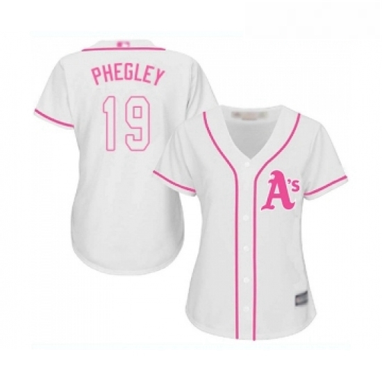 Womens Oakland Athletics 19 Josh Phegley Replica White Fashion Cool Base Baseball Jersey Womens Oakland Athletics 19 Josh Phegley Replica White Fashion Cool Base Baseball Jersey