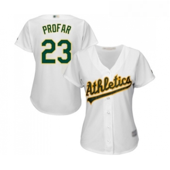 Womens Oakland Athletics 23 Jurickson Profar Replica White Home Cool Base Baseball Jersey Womens Oakland Athletics 23 Jurickson Profar Replica White Home Cool Base Baseball Jersey