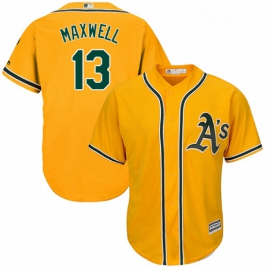 Youth Majestic Oakland Athletics 13 Bruce Maxwell Replica Gold Alternate 2 Cool Base MLB Jersey Youth Majestic Oakland Athletics 13 Bruce Maxwell Replica Gold Alternate 2 Cool Base MLB Jersey