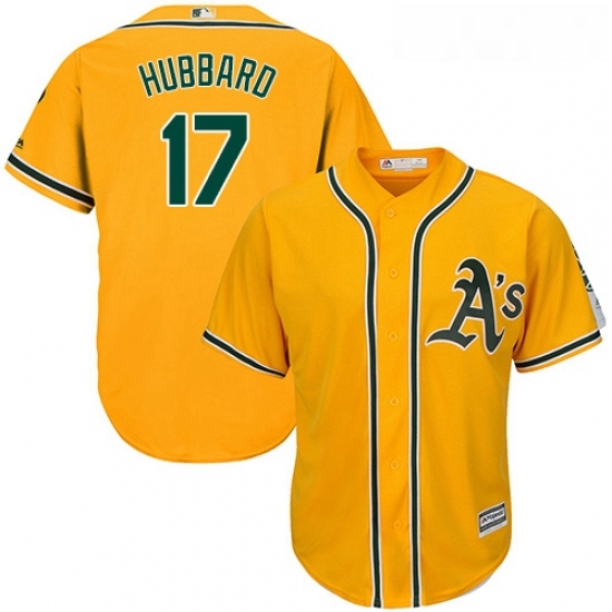 Youth Majestic Oakland Athletics 17 Glenn Hubbard Replica Gold Alternate 2 Cool Base MLB Jersey Youth Majestic Oakland Athletics 17 Glenn Hubbard Replica Gold Alternate 2 Cool Base MLB Jersey