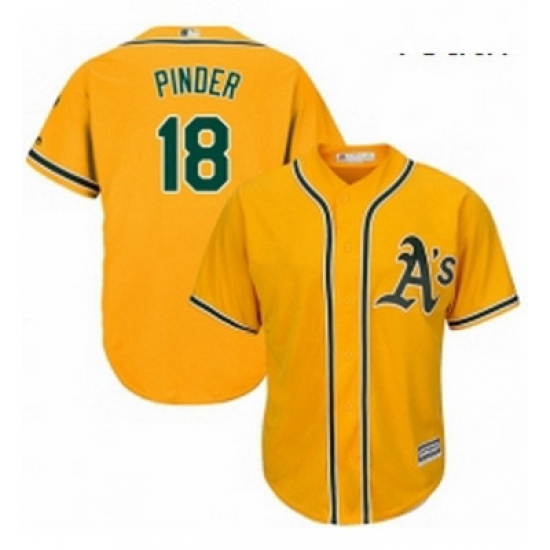 Youth Majestic Oakland Athletics 18 Chad Pinder Authentic Gold Alternate 2 Cool Base MLB Jersey Youth Majestic Oakland Athletics 18 Chad Pinder Authentic Gold Alternate 2 Cool Base MLB Jersey