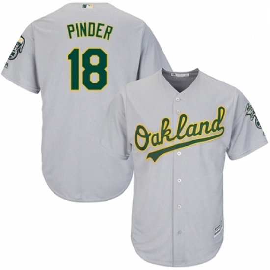 Youth Majestic Oakland Athletics 18 Chad Pinder Replica Grey Road Cool Base MLB Jersey Youth Majestic Oakland Athletics 18 Chad Pinder Replica Grey Road Cool Base MLB Jersey