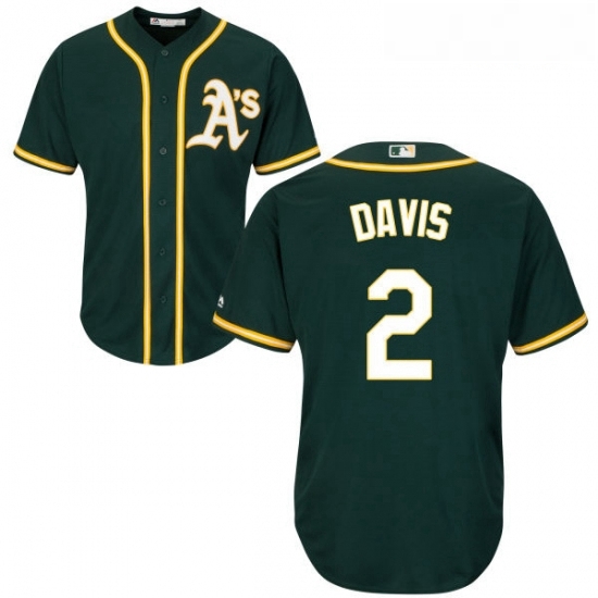 Youth Majestic Oakland Athletics 2 Khris Davis Authentic Green Alternate 1 Cool Base MLB Jersey Youth Majestic Oakland Athletics 2 Khris Davis Authentic Green Alternate 1 Cool Base MLB Jersey