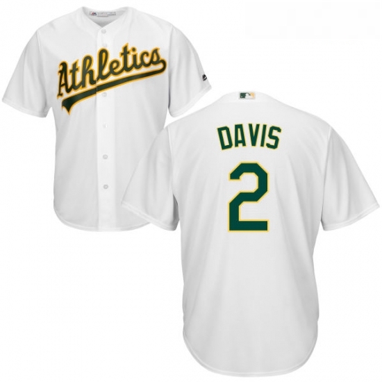 Youth Majestic Oakland Athletics 2 Khris Davis Replica White Home Cool Base MLB Jersey Youth Majestic Oakland Athletics 2 Khris Davis Replica White Home Cool Base MLB Jersey