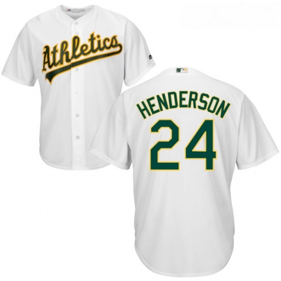 Youth Majestic Oakland Athletics 24 Rickey Henderson Replica White Home Cool Base MLB Jersey Youth Majestic Oakland Athletics 24 Rickey Henderson Replica White Home Cool Base MLB Jersey
